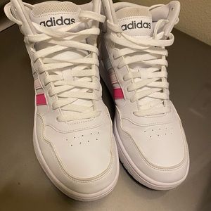 Adidas high top sneakers. Size 9 womens. Interchangeable ack labels.